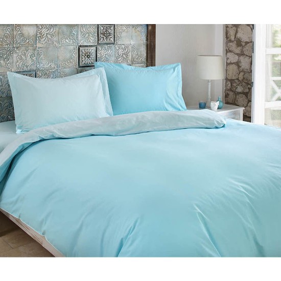 Özdi̇Lek Çift Kişilik Ranforce Nevresim Takımı-Colourmix Mint Turkuaz - Kredi KartsızÖzdi̇Lek Çift Kişilik Ranforce Nevresim
