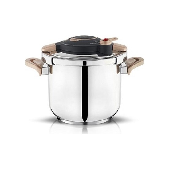 Schafer Galaxis 6,5 Litre Clipso Kapak Düdüklü Tencere-Rosegold - SözleşmeliSchafer Galaxis 6,5 Litre Clipso Kapak Düdüklü Tencere-Rosegold