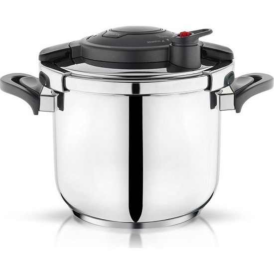 Schafer Galaxis 6,5 Litre Clipso Kapak Düdüklü Tencere-Füme - Kredi KartsızSchafer Galaxis 6,5 Litre Clipso Kapak Düdüklü Tencere-Füme