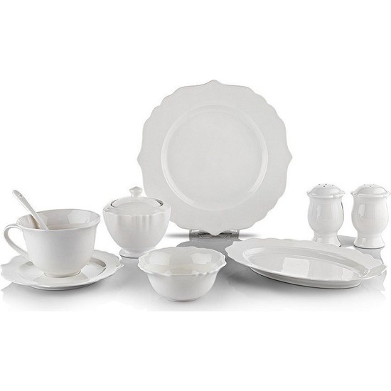 Schafer Naiv 34 Parça Beyaz Porselen Kahvaltı TAKIMI-BYZ03 - PeşinatsızSchafer Naiv 34 Parça Beyaz Porselen Kahvaltı TAKIMI-BYZ03
