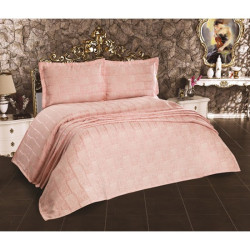 Cotton House Dora Çift Kişilik Pudra Yatak Örtüsü