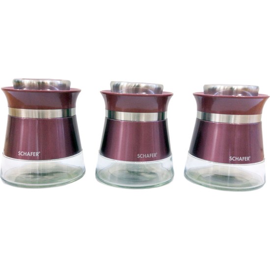 Schafer Kitchenhouse 3 Parça Baharat Takımı Mürdüm MRD03 - PeşinatsızSchafer Kitchenhouse 3 Parça Baharat Takımı Mürdüm MRD03