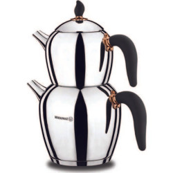 Korkmaz Şehnaz Siyah Çaydanlık Takımı