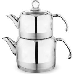 Schafer Ada 4parça Metal Kulplu Çaydanlık Büyük Boy