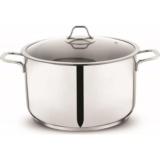 Schafer Held 28 cm Derin Çelik Tencere Inox - TaksitleSchafer Held 28 cm Derin Çelik Tencere Inox