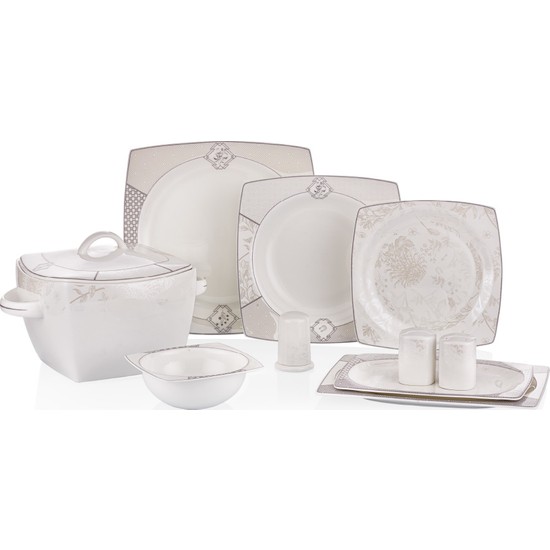 Neva N2840 Rose Chocolate Portre Premium Kare Yemek Takımı - TaksitleNeva N2840 Rose Chocolate Portre Premium Kare Yemek Takımı