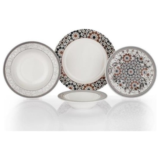 Schafer Alize 24 Parça Bone Porselen Yemek Takımı Kahve KAH01 - Kredi KartsızSchafer Alize 24 Parça Bone Porselen Yemek Takımı Kahve KAH01