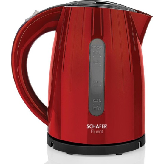 Schafer Fluent Elektrikli Su Isıtıcı (Kettle) Kırmızı - PeşinatsızSchafer Fluent Elektrikli Su Isıtıcı (Kettle) Kırmızı