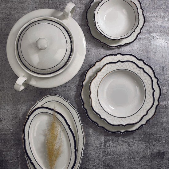 Korkmaz Eliza Collection 60 Parça Yuvarlak Yemek Takımı A8240 - Elden ÖdemeliKorkmaz Eliza Collection 60 Parça Yuvarlak Yemek Takımı A8240