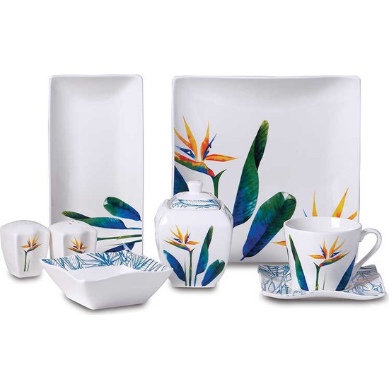 Korkmaz A8585 Link Collection 28 Parça Kare Kahvaltı Takımı - Elden TaksitleKorkmaz A8585 Link Collection 28 Parça Kare Kahvaltı Takımı