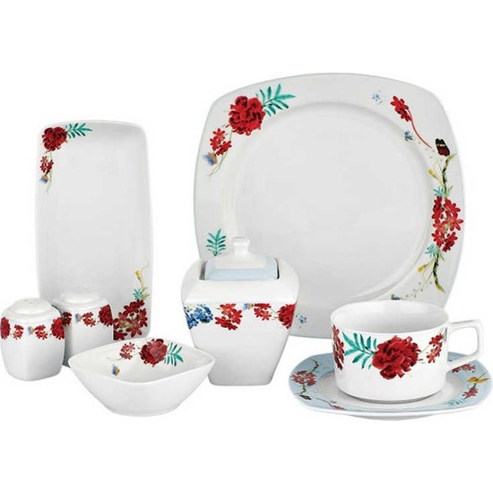 Korkmaz Bonjour Collection 28 Parça Kare Kahvaltı Seti - Kredi KartsızKorkmaz Bonjour Collection 28 Parça Kare Kahvaltı Seti