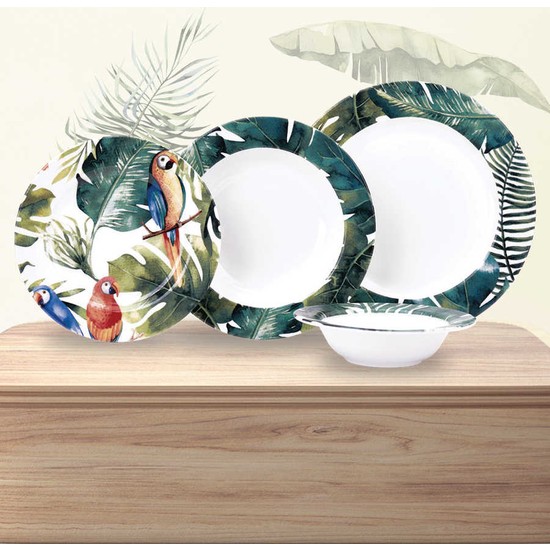 Korkmaz Natura Collection 24 Parça Yuvarlak Yemek Takımı - SenetleKorkmaz Natura Collection 24 Parça Yuvarlak Yemek Takımı