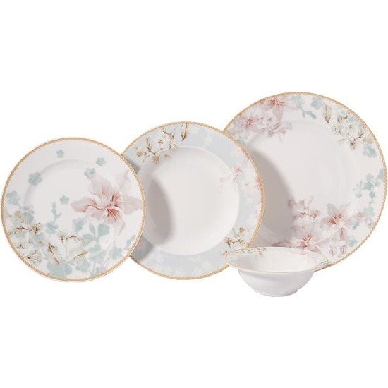 Korkmaz Vanessa Collection 24 Parça Yuvarlak Yemek Takımı A8877 - SenetleKorkmaz Vanessa Collection 24 Parça Yuvarlak Yemek Takımı A8877