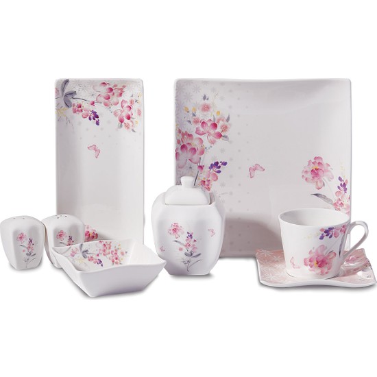 Korkmaz Link Collection 28 Parça Kare Kahvaltı Takımı - Elden TaksitleKorkmaz Link Collection 28 Parça Kare Kahvaltı Takımı