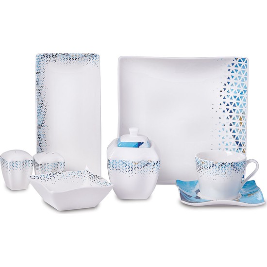 Korkmaz Link Collection 28 Parça Kare Kahvaltı Takımı - Elden TaksitleKorkmaz Link Collection 28 Parça Kare Kahvaltı Takımı