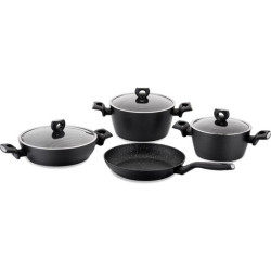 Korkmaz Nora 7 Parça Siyah Tencere Seti
