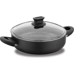 Korkmaz Lina Siyah Kısa Tencere 24 x 7 cm.