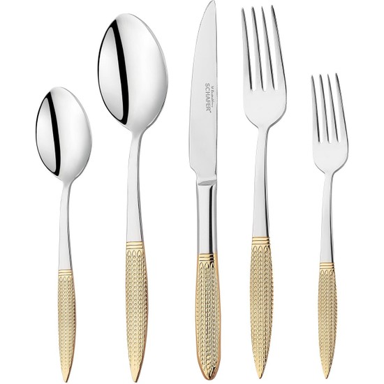 Schafer Goldısh Çatal/Kaşık/Bıçak 72 Parça - SözleşmeliSchafer Goldısh Çatal/Kaşık/Bıçak 72 Parça