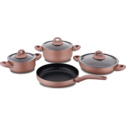 Korkmaz Bella Granit Rosegold 7 Parça Tencere Seti