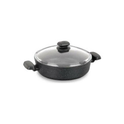 Korkmaz Granit Indüksiyonlu 24 cm Kısa Tencere A1843 Ornella