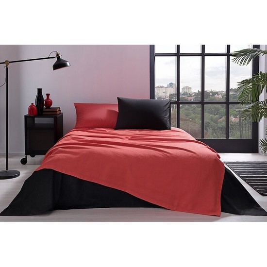 Özdilek Colormix Kırmızı Siyah Çift Kişilik Pike Takımı - PeşinatsızÖzdilek Colormix Kırmızı Siyah Çift Kişilik Pike Takımı