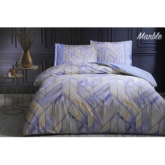 Özdilek Marble Çift Kişilik Nevresim Takımı Mavi - Kredi KartsızÖzdilek Marble Çift Kişilik Nevresim Takımı Mavi