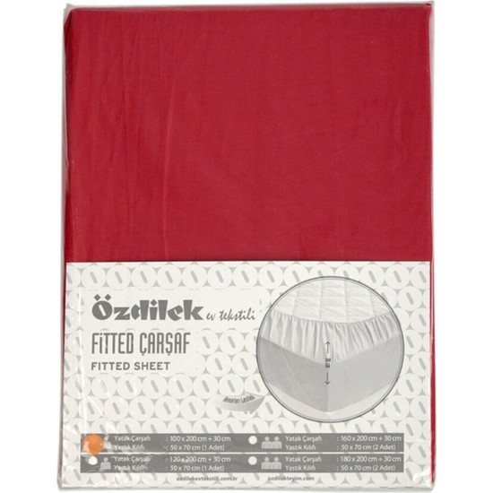 Özdilek Çarşaf Fit. Yst. Rf Kırmızı Trendy 100 x 200 cm - Elden TaksitliÖzdilek Çarşaf Fit. Yst. Rf Kırmızı Trendy 100 x 200 cm