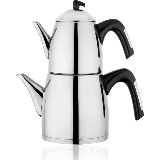 Schafer Vista Çelik Çaydanlık Takımı 3 Parça Siyah - KefilsizSchafer Vista Çelik Çaydanlık Takımı 3 Parça Siyah