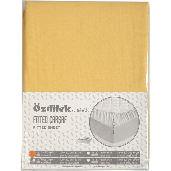 Özdilek Trendy Tek Kişilik Lastikli Fitted Çarşaf 100X200+30 - Elden TaksitleÖzdilek Trendy Tek Kişilik Lastikli Fitted Çarşaf 100X200+30