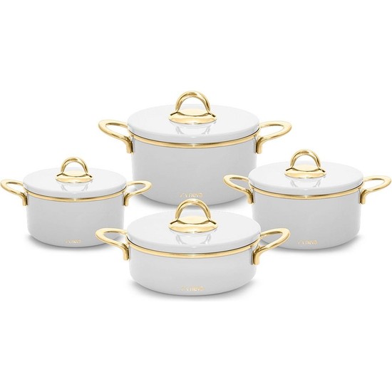 Neva N3145 Lilyum Gold Graye Tencere Seti - KefilsizNeva N3145 Lilyum Gold Graye Tencere Seti