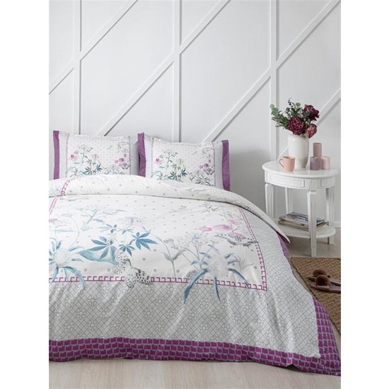 Özdilek Tek Kişilik Ranforce Nevresim Takımı Coneflower Beyaz - KefilsizÖzdilek Tek Kişilik Ranforce Nevresim Takımı Coneflower Beyaz