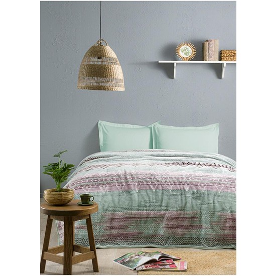 Özdilek Seam Yeşil Çift Kişilik Baskılı Battaniye - PeşinatsızÖzdilek Seam Yeşil Çift Kişilik Baskılı Battaniye