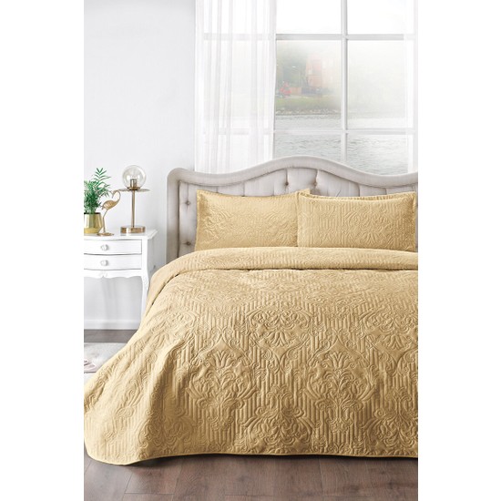 Özdilek Yatak Örtüsü Seti Flaır 230X250 Hardal - KefilsizÖzdilek Yatak Örtüsü Seti Flaır 230X250 Hardal