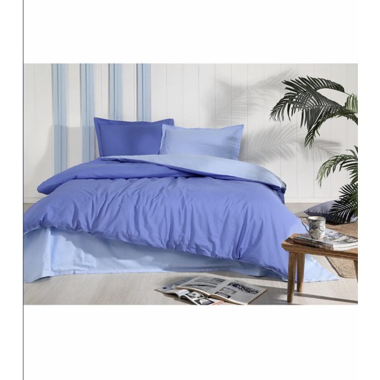 Özdilek Nevresim Takımı Ranforce Çift Kişilik Mint Indigo Colormix Düz - TaksitleÖzdilek Nevresim Takımı Ranforce Çift Kişilik Mint