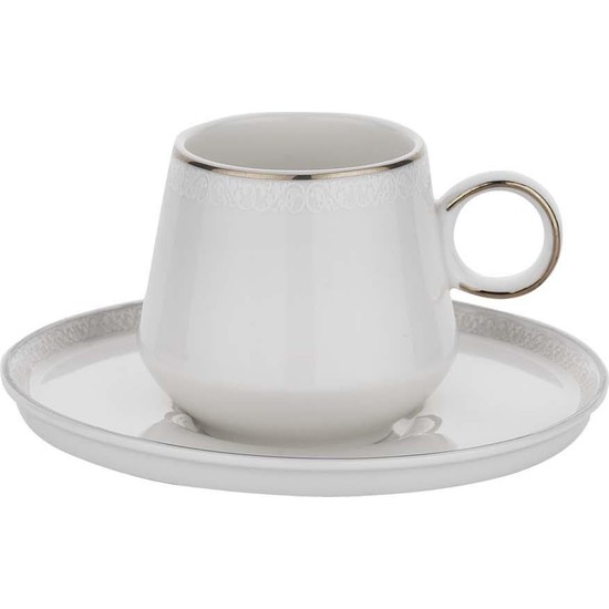 Schafer Sade Kahve Fincan Tkm.-6lı 12 Prç.-Platin - Elden TaksitleSchafer Sade Kahve Fincan Tkm.-6lı 12 Prç.-Platin