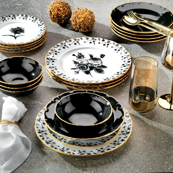 Schafer Lıana Yemek Takımı 24 Parça Altın - KefilsizSchafer Lıana Yemek Takımı 24 Parça Altın