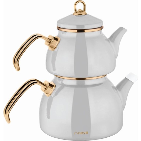 Neva N3168 Lilyum Havana Emaye Demlik Seti - Elden ÖdemeliNeva N3168 Lilyum Havana Emaye Demlik Seti