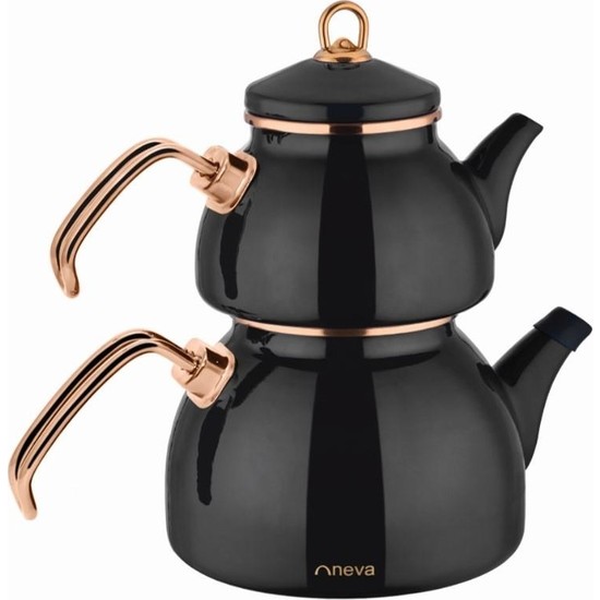 Neva N3171 Bitter Havana Emaye Demlik Seti - TaksitleNeva N3171 Bitter Havana Emaye Demlik Seti