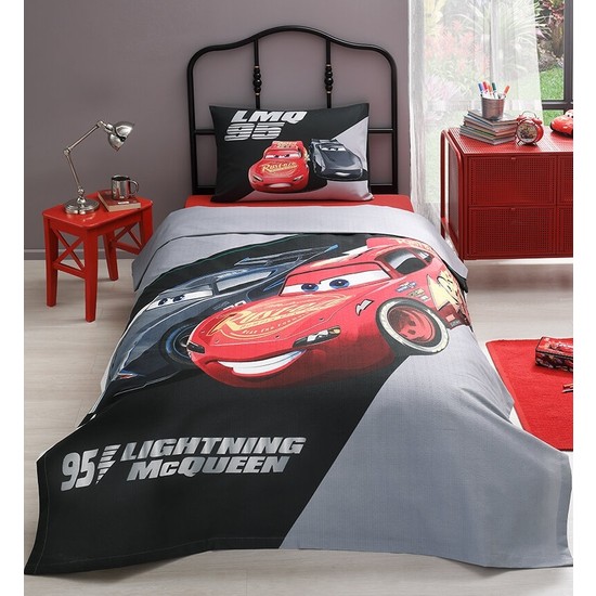 Özdilek Tek Kişilik Lastikli Fitted Çarşaf Pike Takımı Cars LMQ95 - SenetliÖzdilek Tek Kişilik Lastikli Fitted Çarşaf Pike Takımı Cars