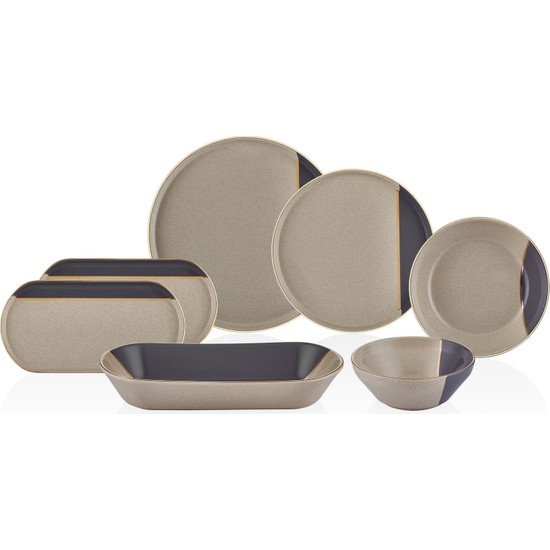 Neva N3162 Grizay Mayda 27 Prç Yemek Takımı - Elden TaksitliNeva N3162 Grizay Mayda 27 Prç Yemek Takımı