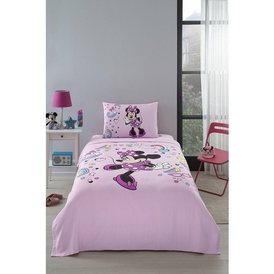 Özdilek - Minnie Mouse Icon Lisanslı Tek Kişilik Pike Takımı 160 x 230 cm - Elden TaksitliÖzdilek - Minnie Mouse Icon Lisanslı Tek Kişilik