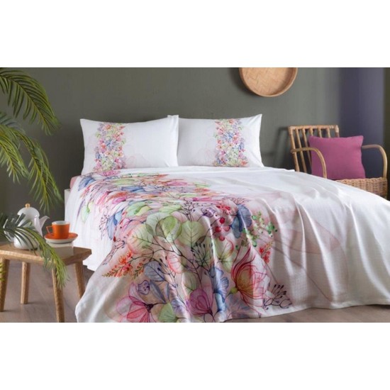 Özdilek Çift Kişilik Pike Takımı Azalea Pembe - KefilsizÖzdilek Çift Kişilik Pike Takımı Azalea Pembe