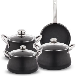 Schafer Ottawa Y.y.-Tencere Seti -7 Parça-Siyah