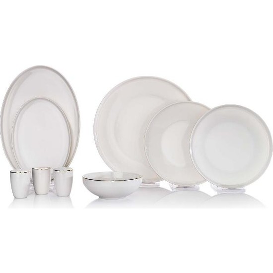 Schafer Adel Gold 56 Parça Bone Porselen Yemek Takımı GLD02 - SözleşmeliSchafer Adel Gold 56 Parça Bone Porselen Yemek Takımı GLD02