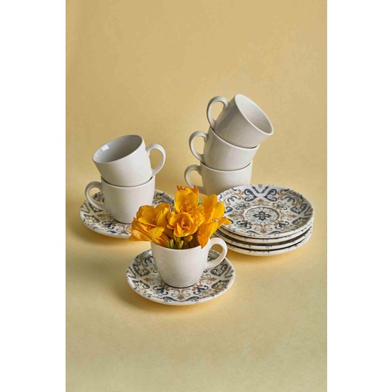 Neva N3208 Kumsal 6 Kişilik Kahve Fincan Seti - Elden TaksitliNeva N3208 Kumsal 6 Kişilik Kahve Fincan Seti