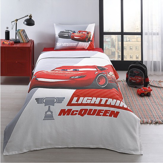 Özdilek Cars Piston Cup Tek Kişilik Disney Lisanslı Lastikli Fitted Çarşaf Çocuk Pike Takımı - Elden TaksitleÖzdilek Cars Piston Cup Tek