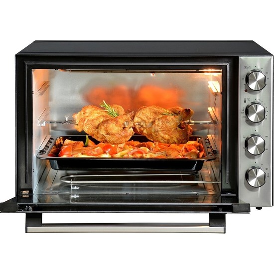 Luxell LX-9645 Piliç Çevirme Fonksiyonlu 70 Lt Turbo Midi Fırın Siyah - SenetliLuxell LX-9645 Piliç Çevirme Fonksiyonlu 70 Lt Turbo Midi