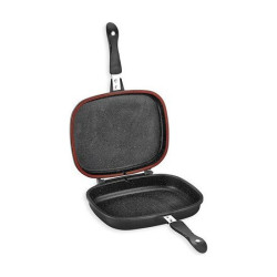 Schafer Kare Double Grill Pan 34 Cm Çift Taraflı Tava-siyah