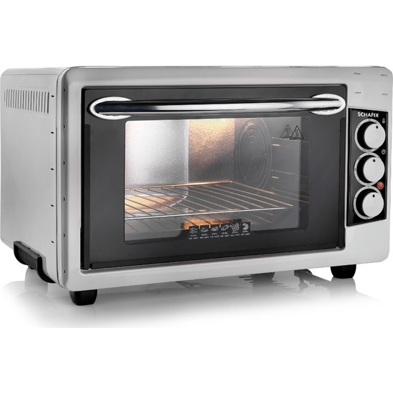 Schafer Backofen Mini Fırın Çift Cam Gri - SözleşmeliSchafer Backofen Mini Fırın Çift Cam Gri