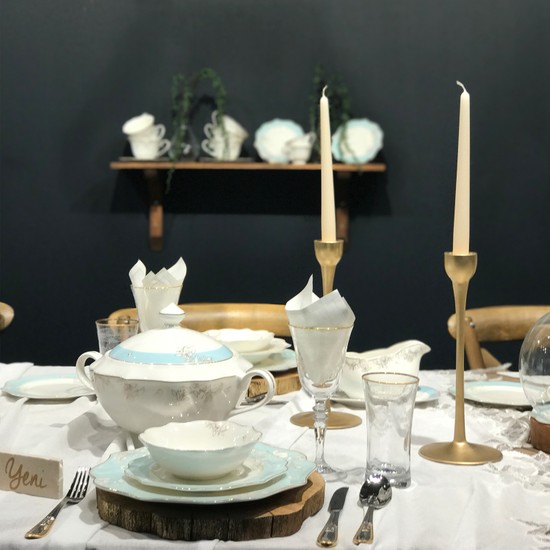 Schafer Dantella Fine Bone Porselen 87 Parça 12 Kişilik Yemek Takımı - Elden TaksitliSchafer Dantella Fine Bone Porselen 87 Parça 12 Kişilik